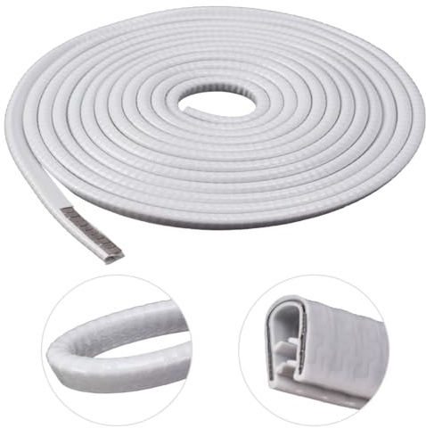 Protection Portiere Voiture, 10M Protections Bord Portière De Voiture, U Forme Portière de Voiture Joint en Caoutchouc Protecteur, Pas Besoin de Coller, Convient à la Plupart des Voitures (10M Blanc)