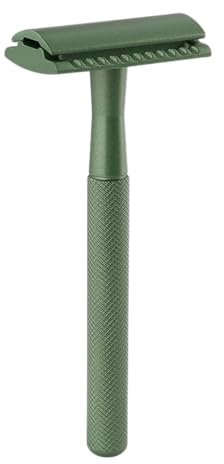 Groomixx Double Edged Safety Razor - Compatible with Double Edged Razor Blades (Green)