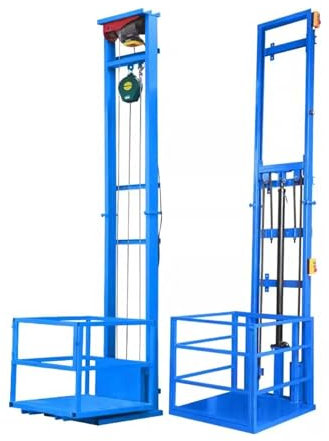 Elevador de carga hidráulico para el hogar y el almacén, grúa de plataforma fácil de operar con polipasto de motor para uso industrial y de fábrica, duradero y eficiente