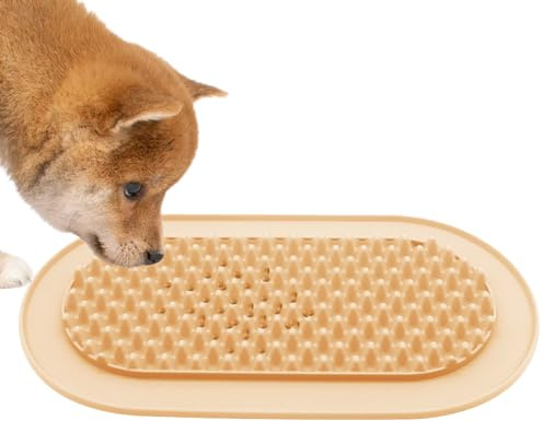 Nybhyjka - Alfombra para lamer de Silicona, Alfombra para Perros para lamiendo, antiasfixia, Bandeja de alimentación Lenta, Juguetes de enriquecimiento para Perros, Alfombra