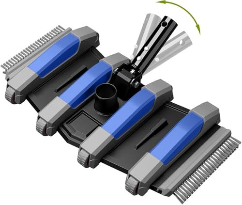 POOLAZA Aspirapolvere per piscina, aspiratore per piscina ponderato con attacco per tubo girevole da 1-1/2, spazzola per pavimenti e laterali, aspiratore per piscine sotterranee, piscine fuori terra