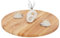 LAMO Manufaktur Tischplatte rund 80 cm aus Naturholz | Holzplatte für Esstisch, Küchentisch, Bistrotisch, Bartisch | Stärke: 40 mm | Farbe: Dunkel