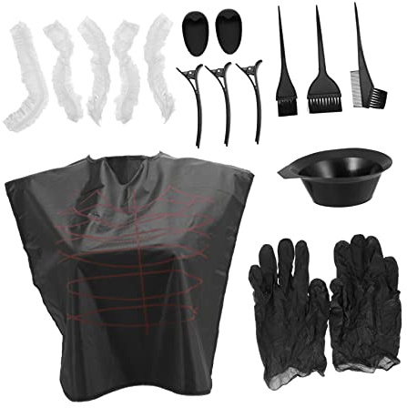 OFFIGAM Hair Dyeing Kit Hair Coloring Comb Dye Brush Plastic Black for Home and Coloring Random Color