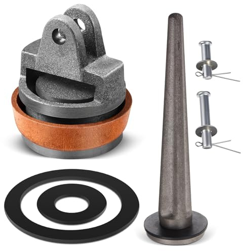 Sinmoe Pistons de Rechange pour Pompes à Levier Type 75 avec Valve de Perçage Nasal Ensemble de Boulons Manchette en Cuir Bague d'Étanchéité Joint de Pompe à Main Jardin(Gris)