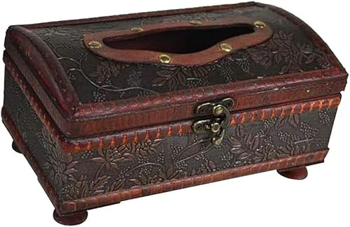 Gcljlmy Gcljlmyintage Caja de pañuelos cosméticos, caja de pañuelos, dispensador de pañuelos cosméticos para toallitas húmedas, paños de cosméticos (A)