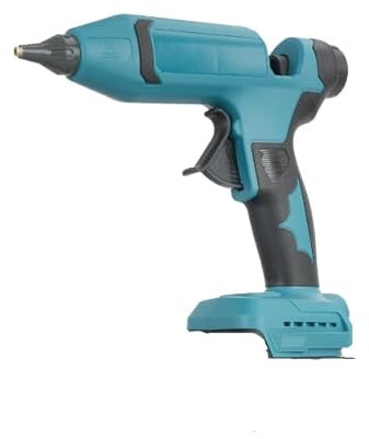 Pistolet à colle chaude sans fil compatible avec batterie Makita 18 V (sans batterie), 100 W, max. 200 ℃, pistolet à colle à préchauffage rapide avec affichage de la température et du niveau de