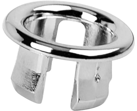 Couvercle de trop-plein de bord d'évier – Insert de coiffeuse en chrome, prise de l'anneau d'évier | Couvercle de couvercle du trou de 22 mm à 24 mm, accessoire de trop-plein