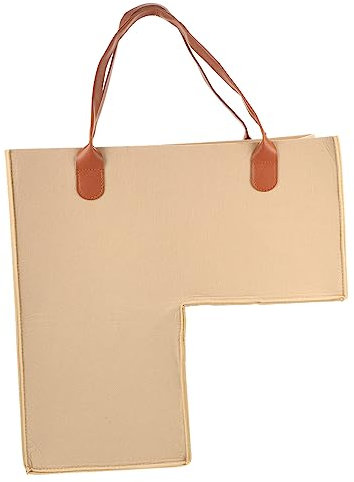 LRXIYODE Organizer Per Scale in Feltro Beige Pieghevole Cestino Capiente Per Biancheria Sporca e Oggetti Vari Porta Indumenti e Giocattoli Per Uso Domestico Facile Da Posizionare Su Gradini