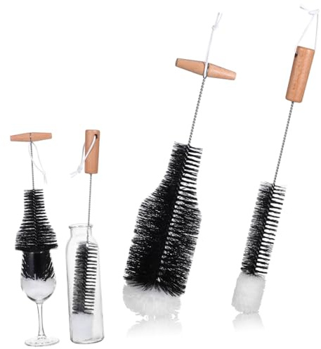 Ipetboom 2pcs Chimney Cleaning Brushes with Sturdy Wood Handles for Fireplace Pellet Stove Wood Stove Wire Brush for Grease Soot Removal Versatile Pipe Cleaner to Prevent Fires and Maintain