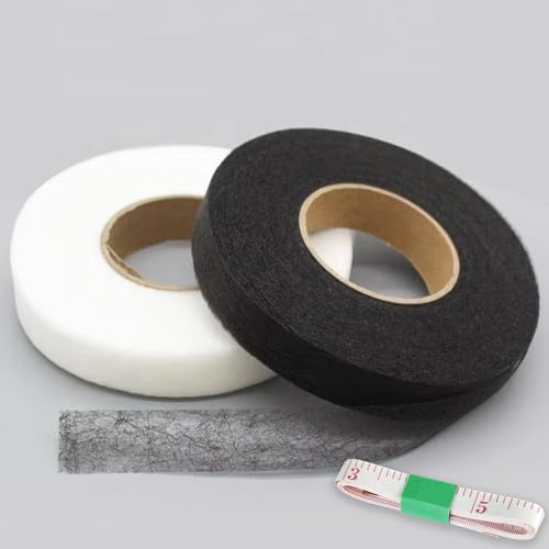 Modurio 2 rollos Cinta de Dobladillo para Planchar, 64 M Cinta de Tela Termoadhesiva, Ancho de 20 mm Cinta Adhesiva de Doble Cara, Resistente al Lavado - Dobladillo, Cinta para Cortinas, Ropa, Jeans