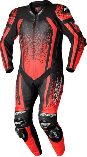RST Pro Series Evo Airbag 1-Teiler Motorrad Lederkombi, schwarz/rot, 2XL