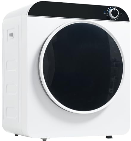 FUNEBIKE Sèche-linge à Évacuation Mural Compact, Capacité 3-4,5 kg, 4 Programmes de Séchage Dont Air Froid, Installation Murale Gain de Place (Blanc)