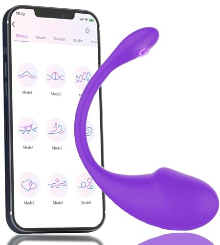 Bärbar Wellnessenhet för Kvinnor med Bluetooth APP och Trådlös Styrning, 10 Anpassningsbara Vibrationslägen, Mjuk Silikon, Uppladdningsbar, Vattentät och Tyst Design