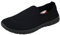 Women Slip On Memory Foam Flexi Walk Sports Pumps (8 UK, Black)