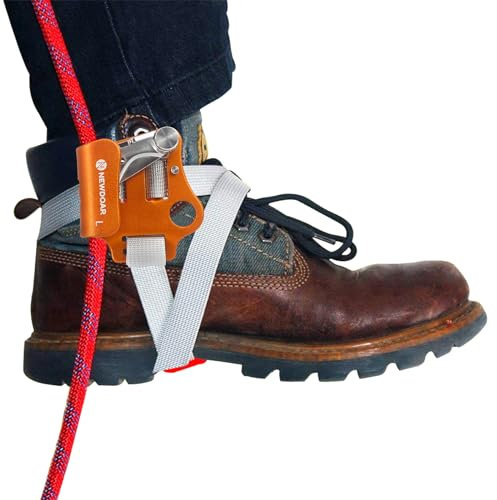 NewDoar Linker Fuß Ascender Riser Klettern Baum Baumpfleger Bergsteigen Abseilen Quick Step Ausrüstung Klettergerät für 8~13 mm Seil-Orange