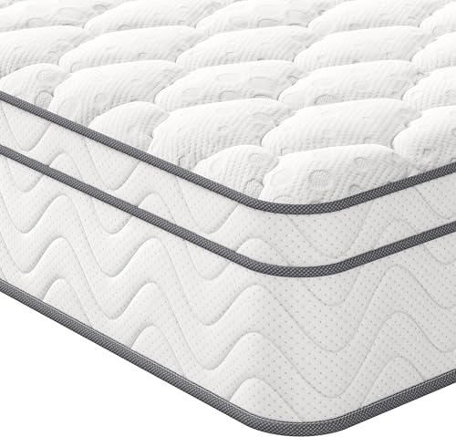Vesgantti Small Double Mattress Hybrid Mattress Medium Firm 120x190x26cm | Memory Foam Pocket Sprung Mattress, 7 Zone Support for Pressure Relief, Motion Isolation