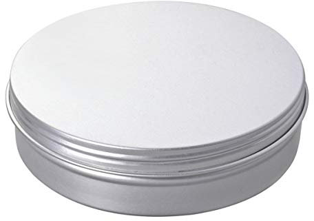 EXCEART Blechdose Mit Deckel 150Ml Aluminium Zinn Balsam Dosen Leere Beh?lter mit Schraube Deckel für Salve Candy Kosmetische Lip Balsam Silber Flaschen Zum Befüllen Weihnachten