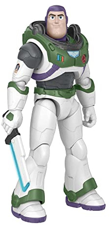 Disney and Pixar Lightyear Toys, Talking Buzz Lightyear 12 Inch Action Figure with Motion, Light and Sound, Laser Blade Action, HHJ76