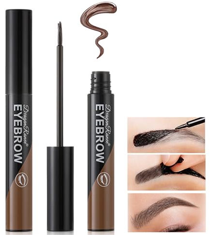 HERBENJOY Eyebrow Tint Tattoo Peel Off Eyebrow Gel Semi-Permanent Colour Brow Tattoo Gel Lasts Up To 3 Days Waterproof Peel Off Eyebrow Gel Tint Natural Eyebrow Makeup (02 Light brown, One Size)