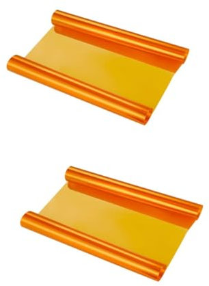 ibasenice 2 Stück 30 Nebelscheinwerfer Tönungsvinylfolie Getönte Vinylfolie Auto Licht Tönungsfolie Gelbes Autozubehör Aufkleber Auto Leichter Aufkleber Helles Licht