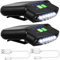 Hbbgdiy Clip en la linterna, luz de sombrero de 2 piezas, clip de LED en luces de tapa USB Linterna de tapa recargable para pescar Black