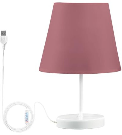 ODAWA Led Desk Lamps Rose Gold Lamp for Bedroom with USB Port Led Lamps for Bedrooms
