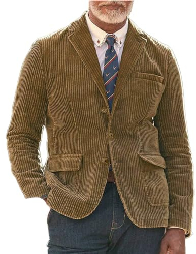Di Yi Jia1 Chaqueta Blazer De Pana Vintage Para Hombre Otoño Invierno Diseño De Bolsillo De Tres Botones Abrigo De Traje Slim Fit XXL