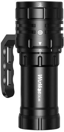 Wurkkos DL46Tauchlampe,20000LM 6500K Reichweite Tauchen 608 Meter Taschenlampe,Taschenlampe Wasserdicht Tauchen mit 30000 mAh Power USB-C-Ladeanschluss,6* XHP50B Unterwasser Super Hell Tauchlampe