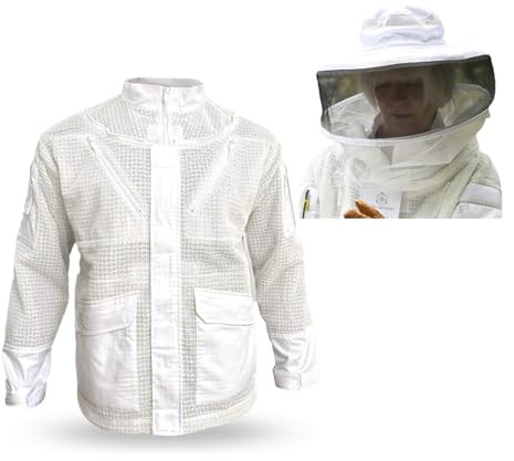 Apis Tactical Beekeeping Jacket (XXL) + Beekeeping Round Hood w/Veil (XL+) (Bundle & Save)