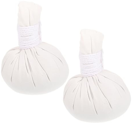 FRCOLOR 2 St Massageboll med Naturliga Kinesiska Örter Värmande Örtkompress Design Bärbar för Spa Hem och Resor Mjukt Bomullstyg Lämplig Present