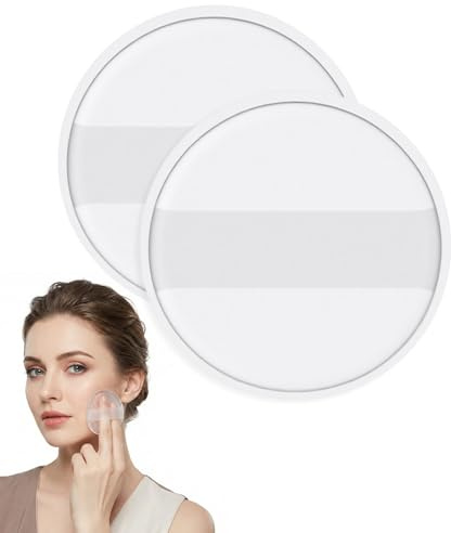 Nogeqi Lot de 3 éponges de maquillage en silicone transparent non absorbantes pour femmes, filles, fond de teint, anti-cernes, crème, blush