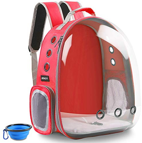 Aukor Sac à dos de transport pour chat Transparent