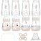 MAM Easy Start Self Sterilising Anti Colic Starter Set Unisex Newborn 0+ Bottle Set and Soother incl. Extra Small teats for breas tmilk, Newborn Essentials, Colour: Sand-Creme Beige Almond