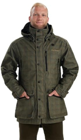 Deerhunter PRO Gamekeeper Jacket Turf XXX-Large Check - Hunting jacket insulated weatherproof for Men