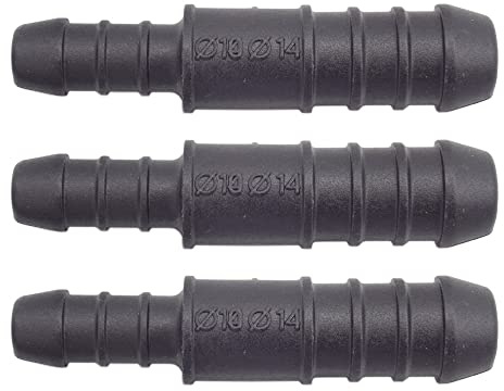 3 x YOU.S Original Schlauchverbinder Zwischenstück RGV Ø 14mm 10mm - Gerade Form - Reduzierer