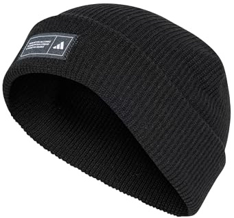 Adidas Unisex Essentials Cuffed Beanie, Black/White, S