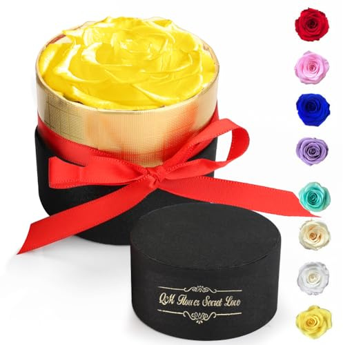 RANJIMA Rosa Stabilizzata Regalo San Valentino per Lei, Rosa Eterna Regalo Donna, Fiori Stabilizzati Regali per Donne Compleanno, Anniversario Fidanzamento, Regali Mamma Fidanzata Moglie Sorella