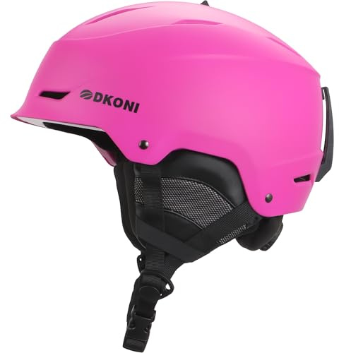 Ski Helmet, Snowboard Helmet for Men & Women, Three-Stage Adjustable Ventilation System, Durable PC Shell, Snow Sports Helmet for Adults, Youth & Kids (Red, Large: 22.5-24.5 inch)