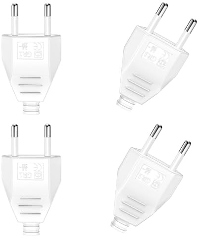 VIEVRE Eurokontakt och platt 4 stycken strömkontakter 220 V Schuko vit