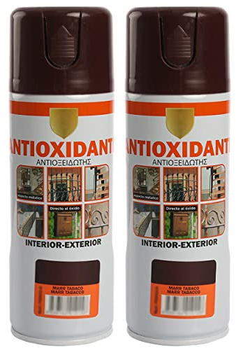 H HANSEL HOME Pintura Spray Antioxidante Marrón Tabaco 400 ml - Pack de 2 Unidades