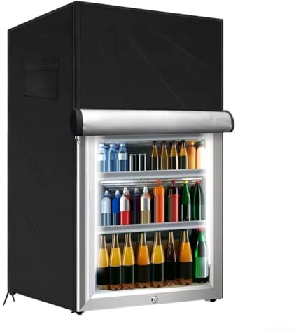 Copertura Per Frigorifero, Copertura Antipolvere Per Frigorifero Esterno Impermeabile E Antipolvere Dritta, Adatta Per Frigoriferi Verticali/frigoriferi Per Bevande(nero, 58 X 58 X 142 Cm)