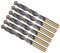 METALLIXITY Drill Bit (10.5mm) 6pcs, 4341 High-Speed Steel Straight Shank 118° Black and Gold Finish for Copper Aluminum Wood Plastic Medium Hard Metal