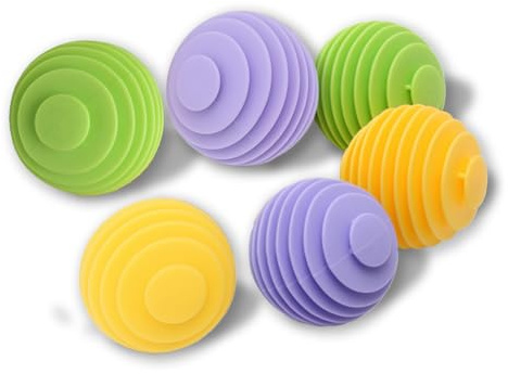 Chtaoxin 6 Pcs Anti-Tangle Laundry Balls, Reusable Tumble Dryer Balls Dryer Balls for Clothes Care, Reduces Wrinkles & Tangling, Gentle Fabric Protector for Bedding Towels Jumpers