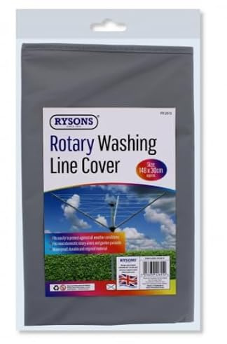 JKG ROTARY WASHING LINE COVER - Universal Fit For Most Rotary Airers & Garden Parasols | Waterproof Durable & Rotproof Washing Line Protector | Heavy Duty Clothes Dryer Cover | Size: 148x30cm