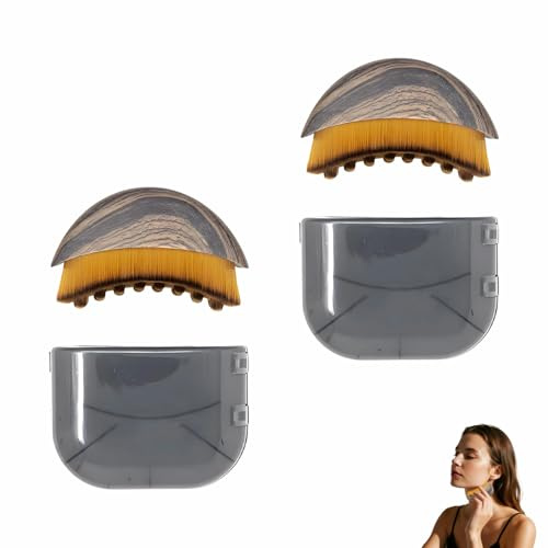 2 Piezas Cepillo Facial de Contorno Linfático, Masajeador de Drenaje Linfático para Cara, Cepillos Faciales de Cepillado en Seco para Escultura de Barbilla y Mandíbula