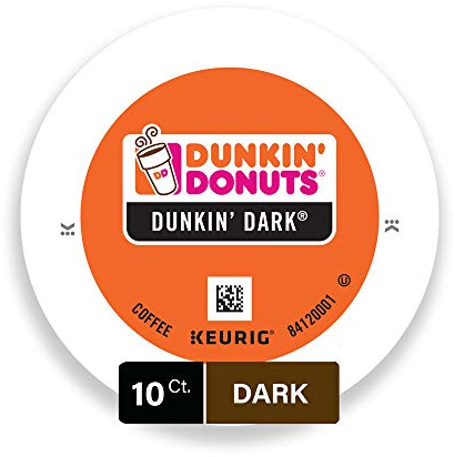 Dunkin' Donuts Dunkin' Dark K-Cup Pods, Dark Roast, For Keurig Brewers, 10 Count