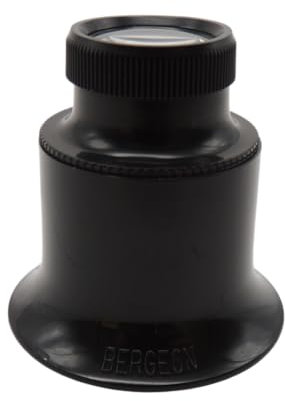 Bergeon 1458-A-12 Doppellupe, abnehmbare Linsen, 12-fache Vergrößerung aus Synthetik