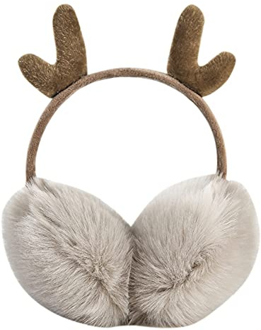 Ohrenschützer Hirsch Stil Ohrenwärmer Verstellbar Ohrenschutz Frauen Mädchen Ohrwärmer Warm Halten Ohrenwärmer Gemütlich Plüsch Earwarmer Einfarbig Earband Weich Earmuffs Winter Outdoor Fahrrad