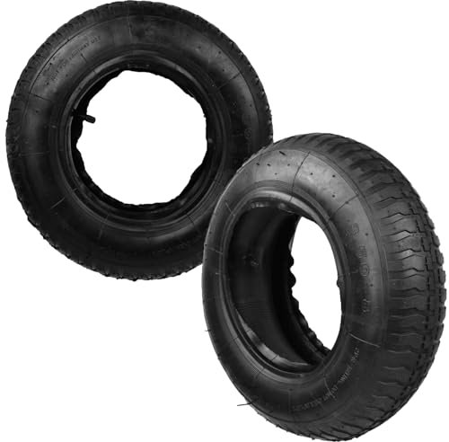 2X Reifen mit Schlauch 3.50-8 Zoll für Schubkarren Sackkarren Gartengeräte