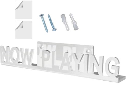 KSHSAA Soporte de Pared para Discos de Vinilo Playing, Estante de Almacenamiento de Discos de Vinilo con Letras Playing, estantes de Vinilo, Soporte para Discos, estantes de Pared para Cubiertas de